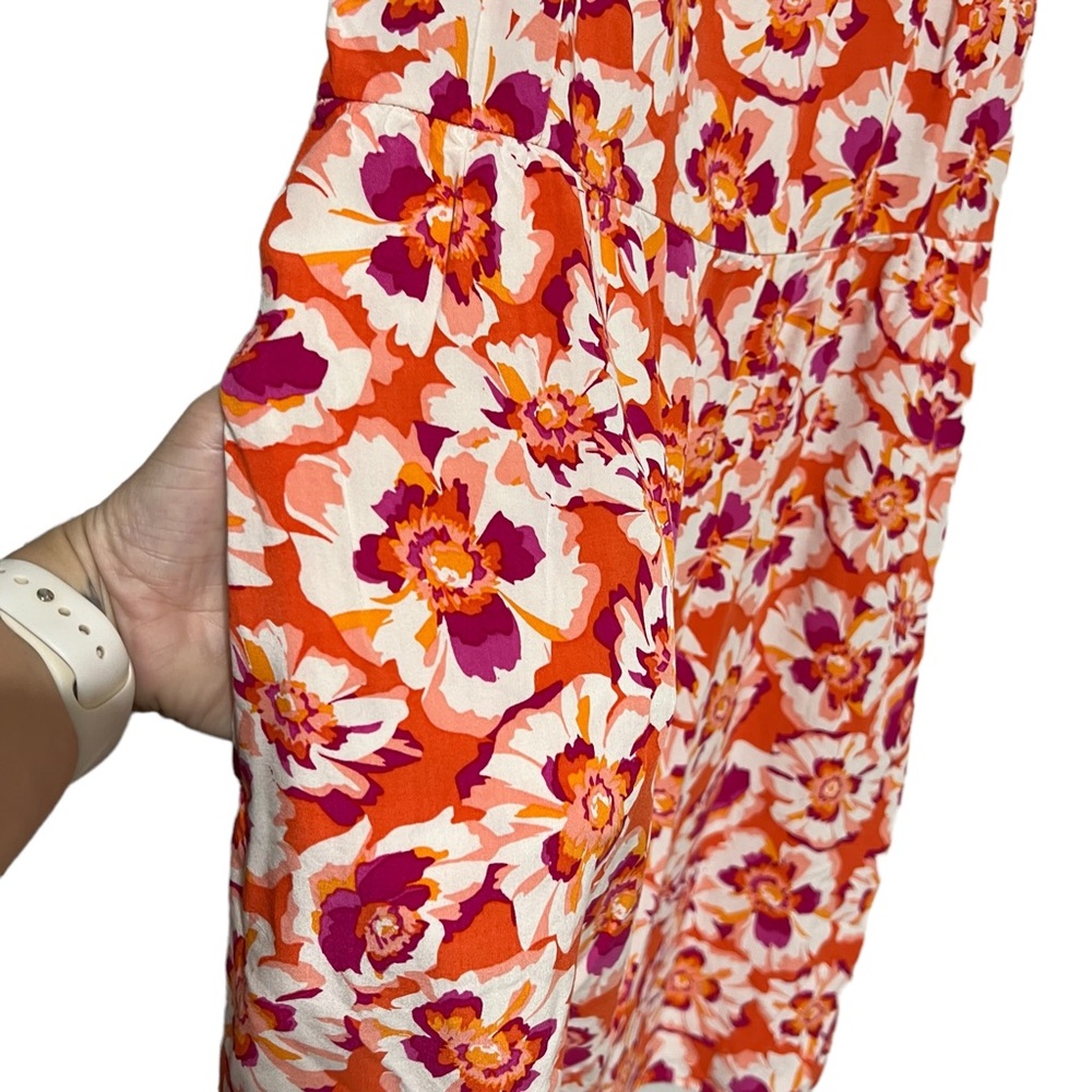 Gap floral print spaghetti strap dress
